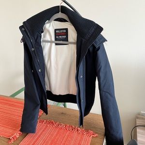 Hollister jumper jacket with faux fur hoodie